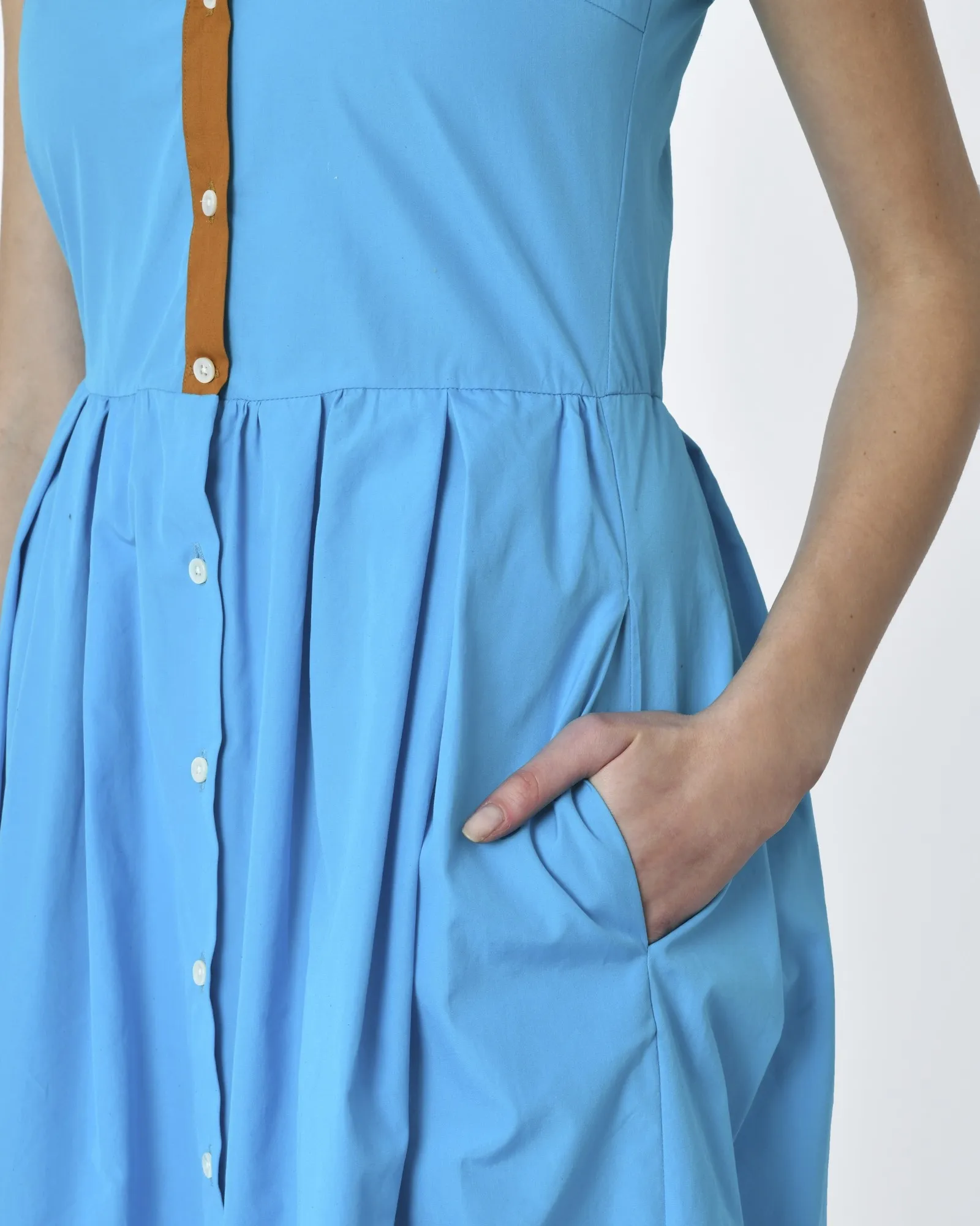 Robe longues bleu cyan Sara Roka 