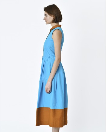 Robe longues bleu cyan Sara Roka 