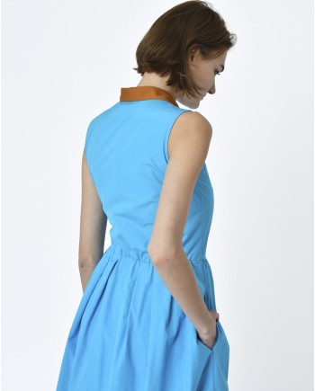 Robe longues bleu cyan Sara Roka 