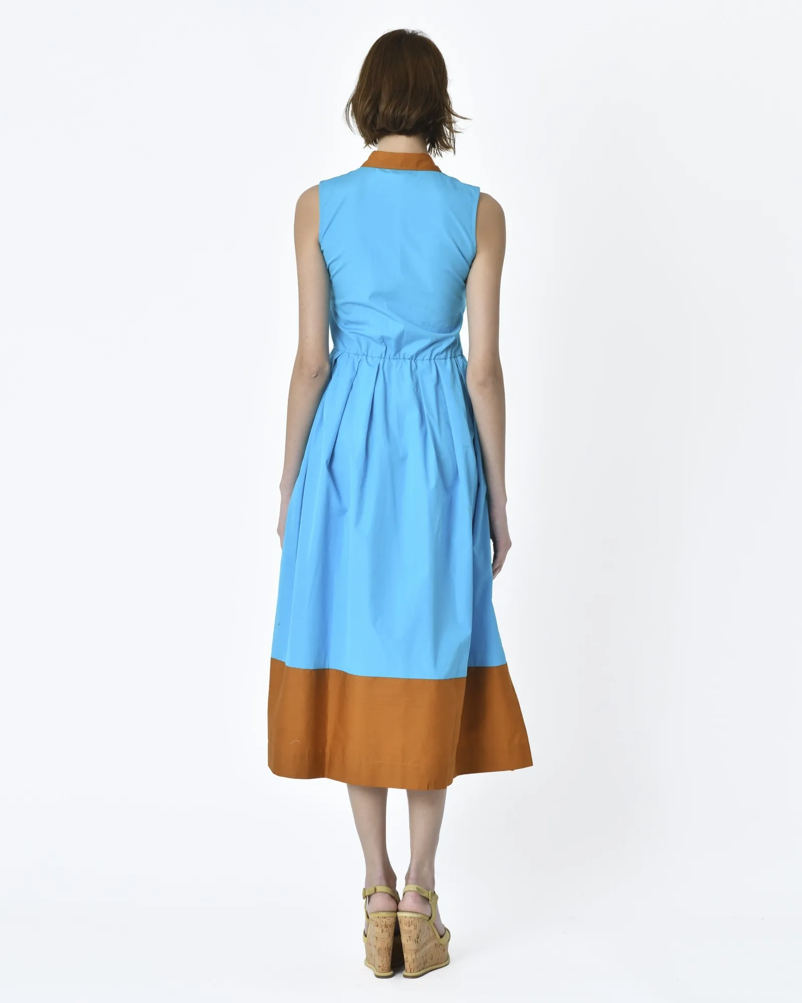 Robe longues bleu cyan Sara Roka 