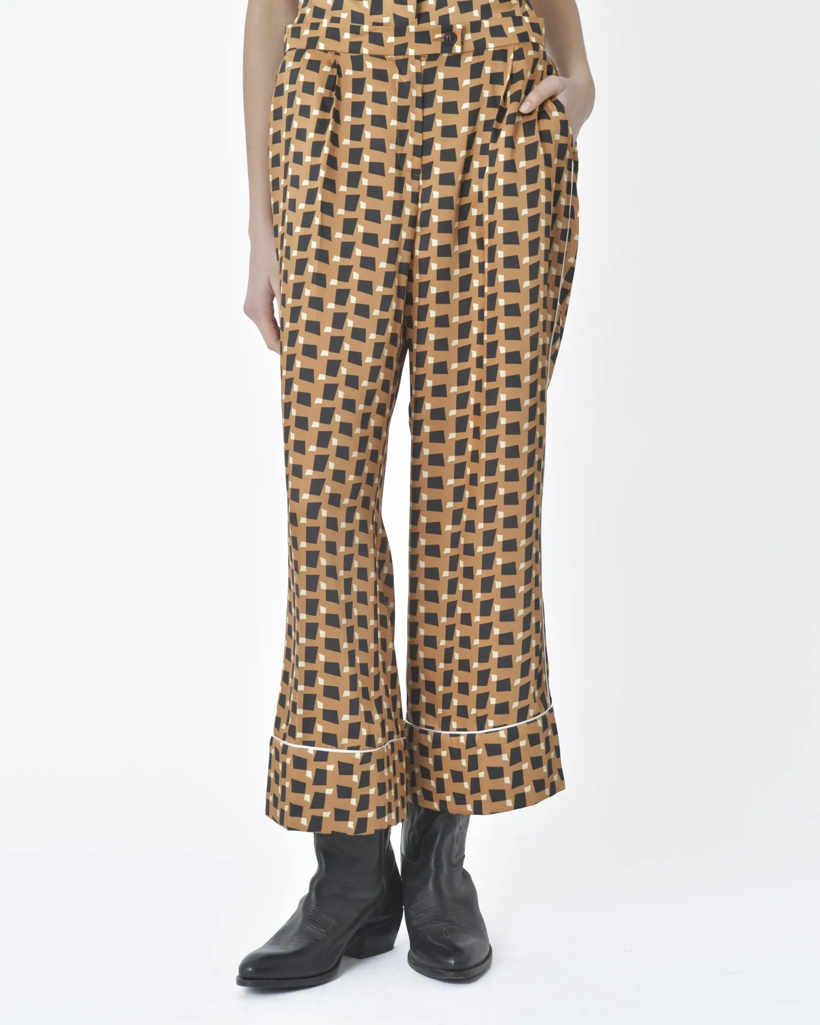 Pantalon motif géométrique Beatrice B 