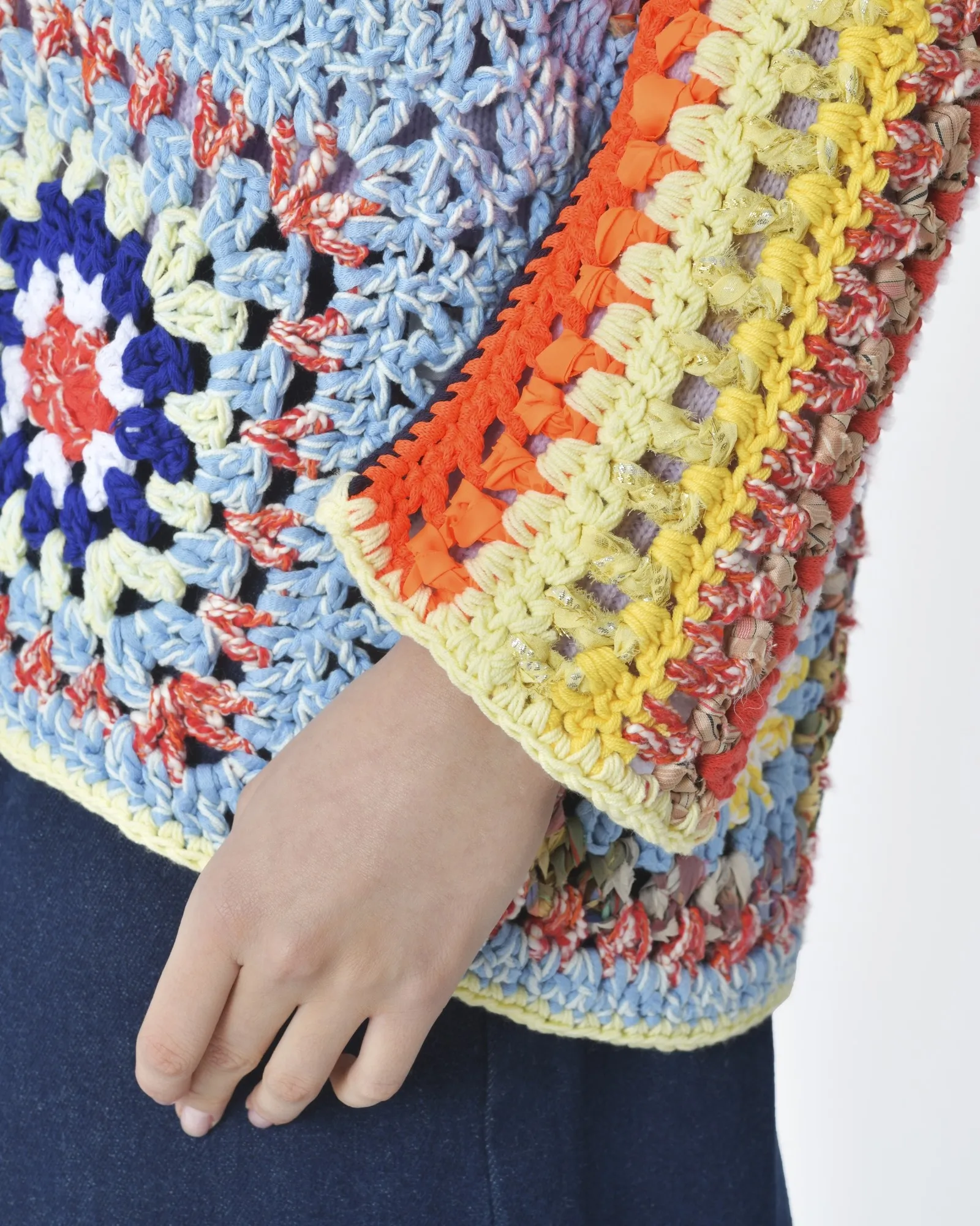 Cardigan crochet multicolore Forte Forte 