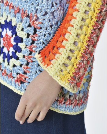 Cardigan crochet multicolore Forte Forte 