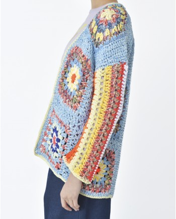 Cardigan crochet multicolore Forte Forte 