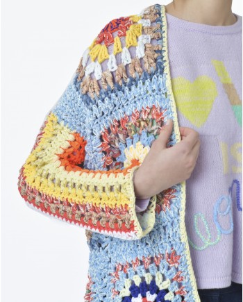 Cardigan crochet multicolore Forte Forte 