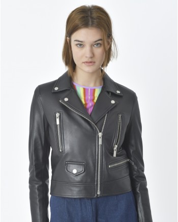 Veste perfecto cuir noir Quantum Courage 