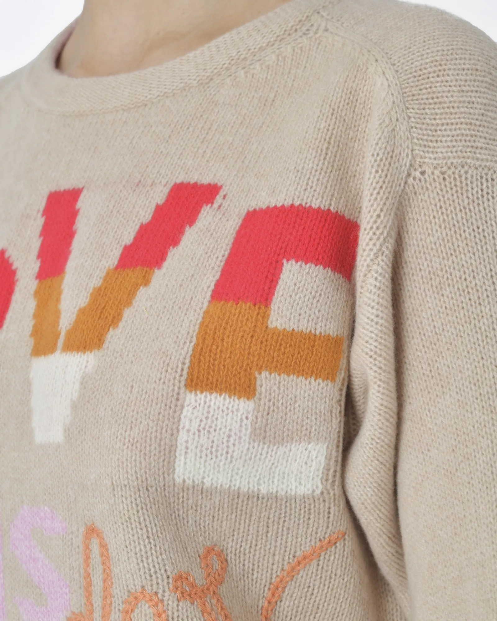 Pull-over "Love is wonder" beige Forte Forte 