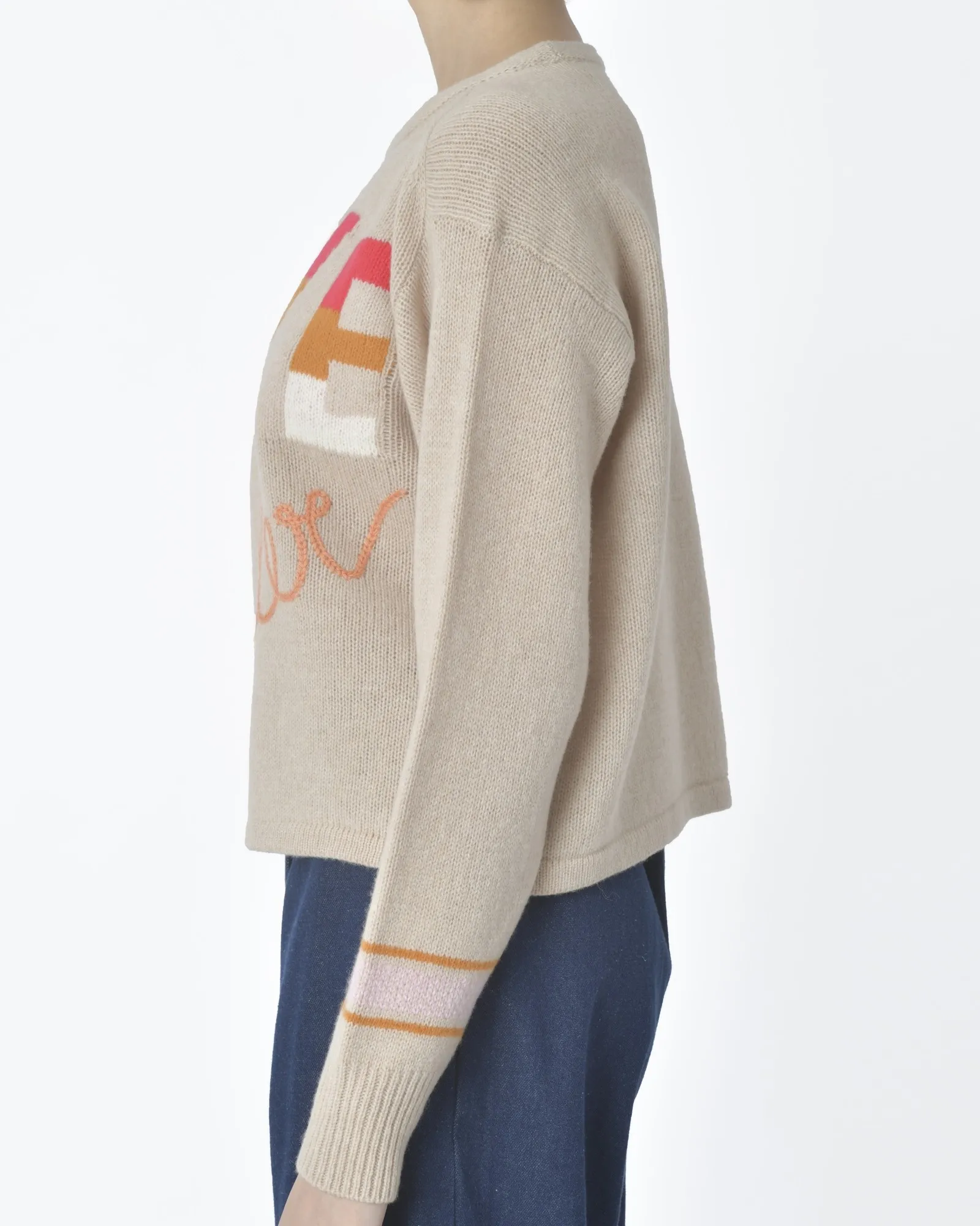 Pull-over "Love is wonder" beige Forte Forte 