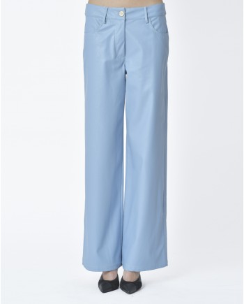 Pantalon simili cuir bleu clair Avn 