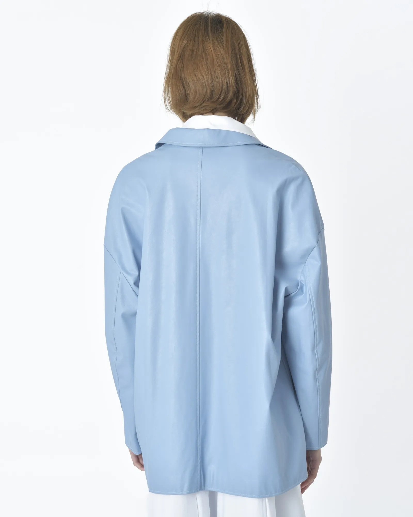 Veste simili cuir bleu clair Avn 