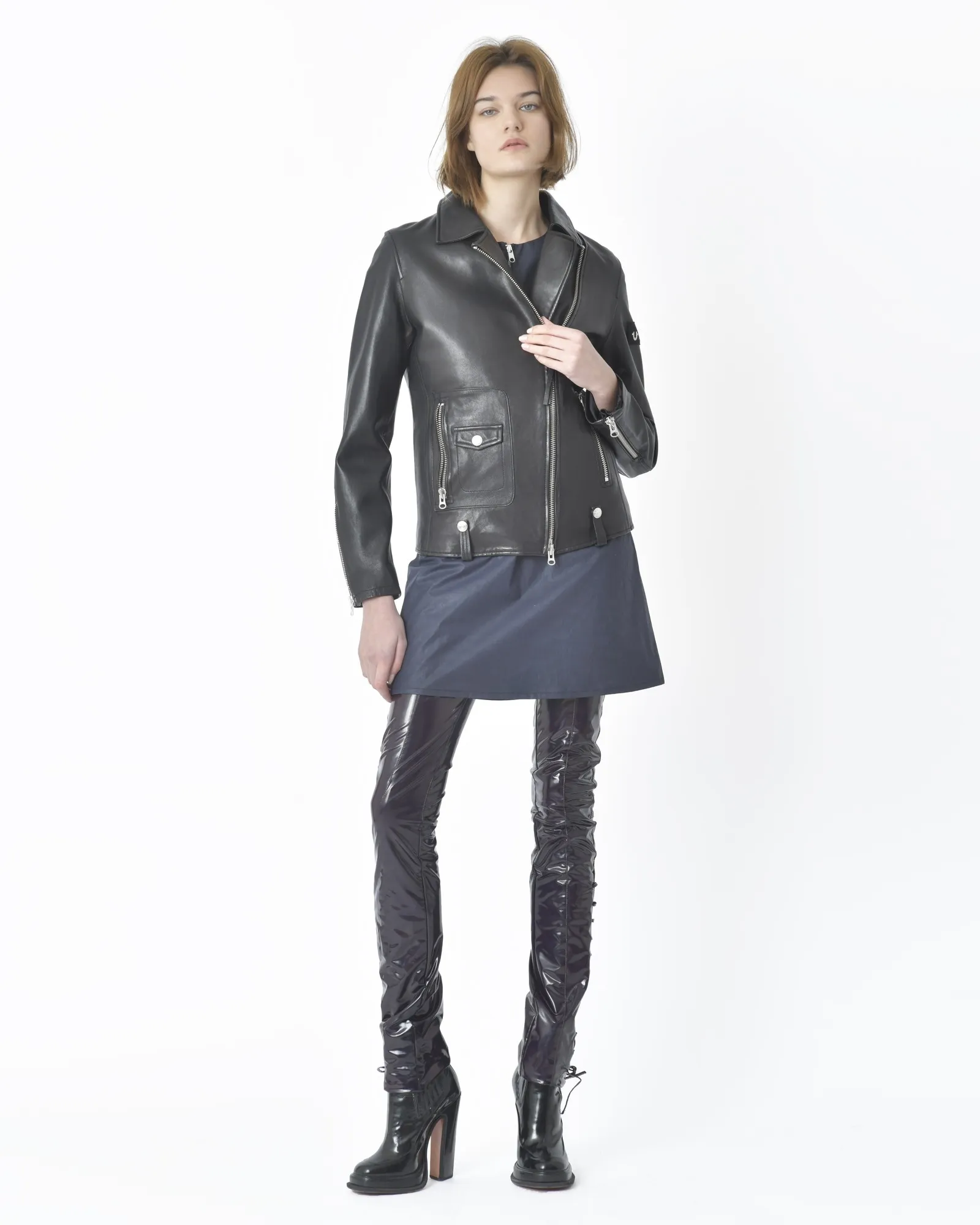 Blouson en cuir noir "True Power" True Religion 