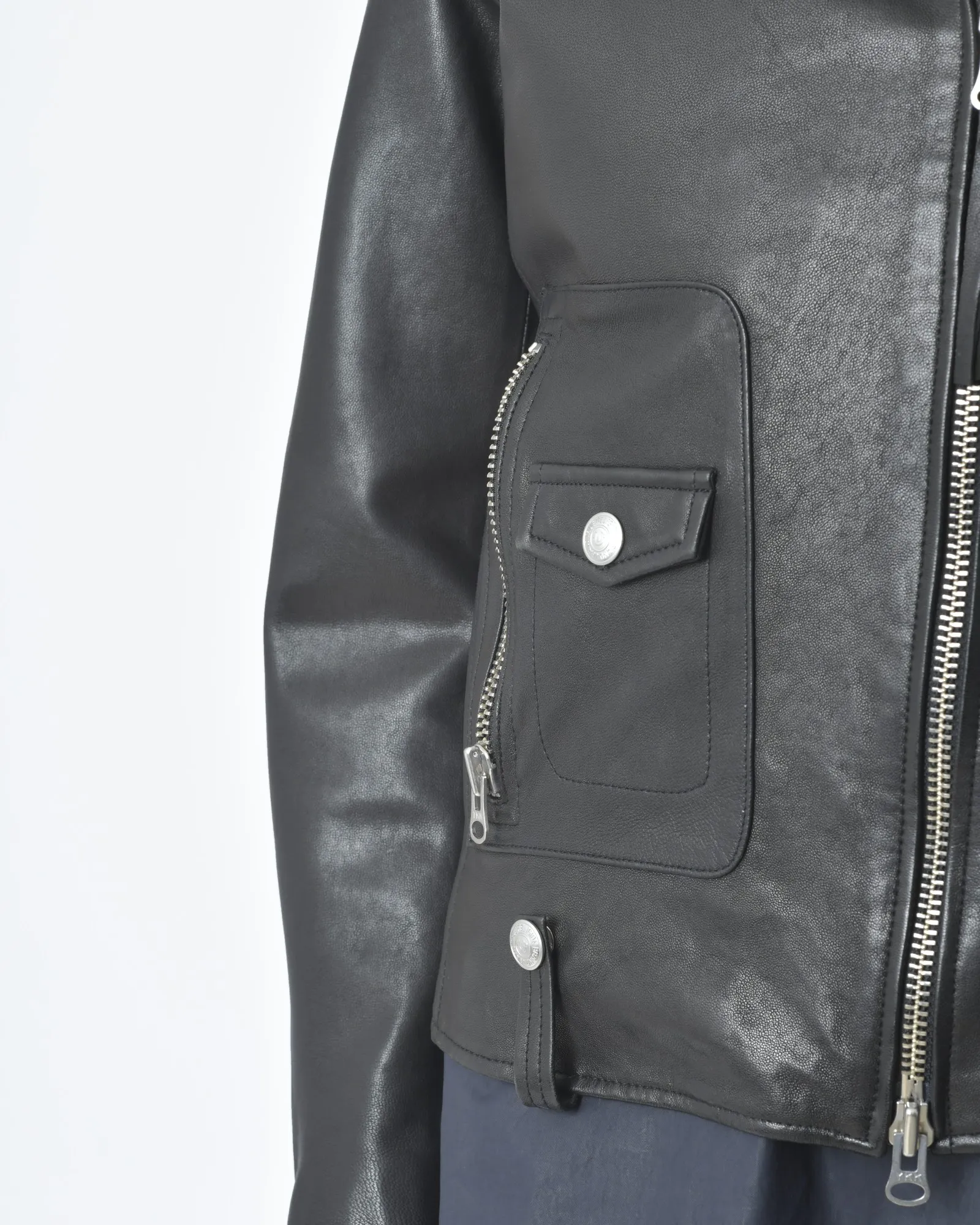 Blouson en cuir noir "True Power" True Religion 