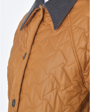 Manteau matelassé d'ensemble camel Tela 