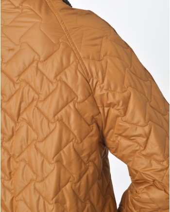 Manteau matelassé d'ensemble camel Tela 