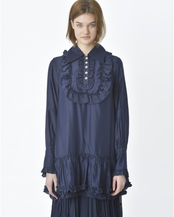 Blouse bleue navy Edward Achour 