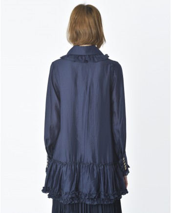 Blouse bleue navy Edward Achour 