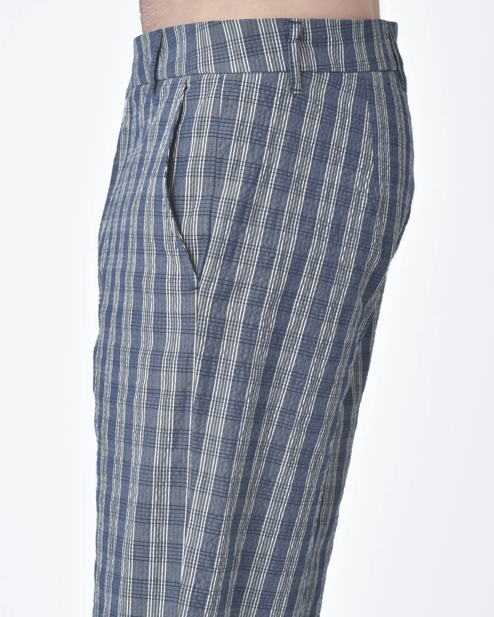 Short d'ensemble carreaux bleu Edition M.R 