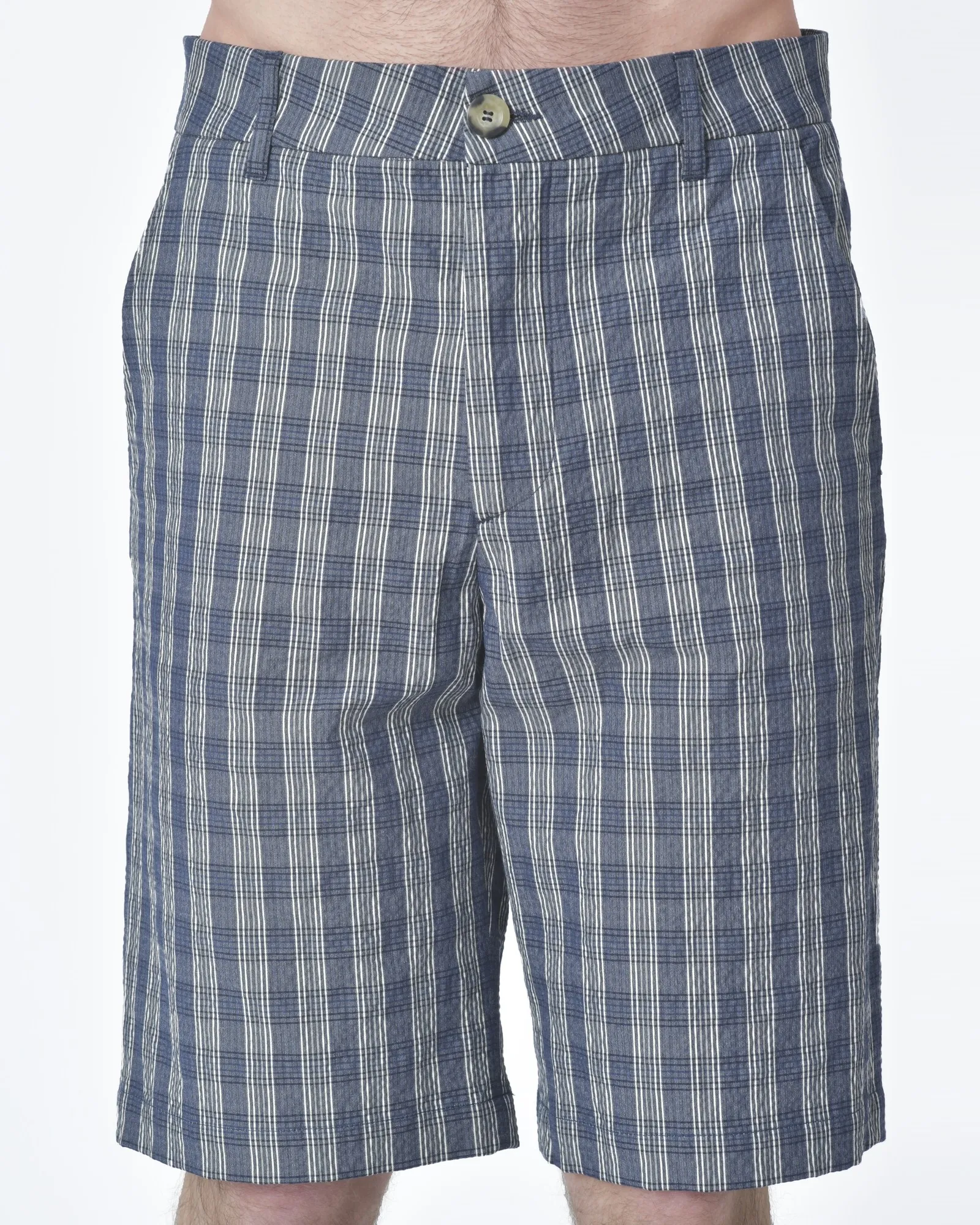 Short d'ensemble carreaux bleu Edition M.R 