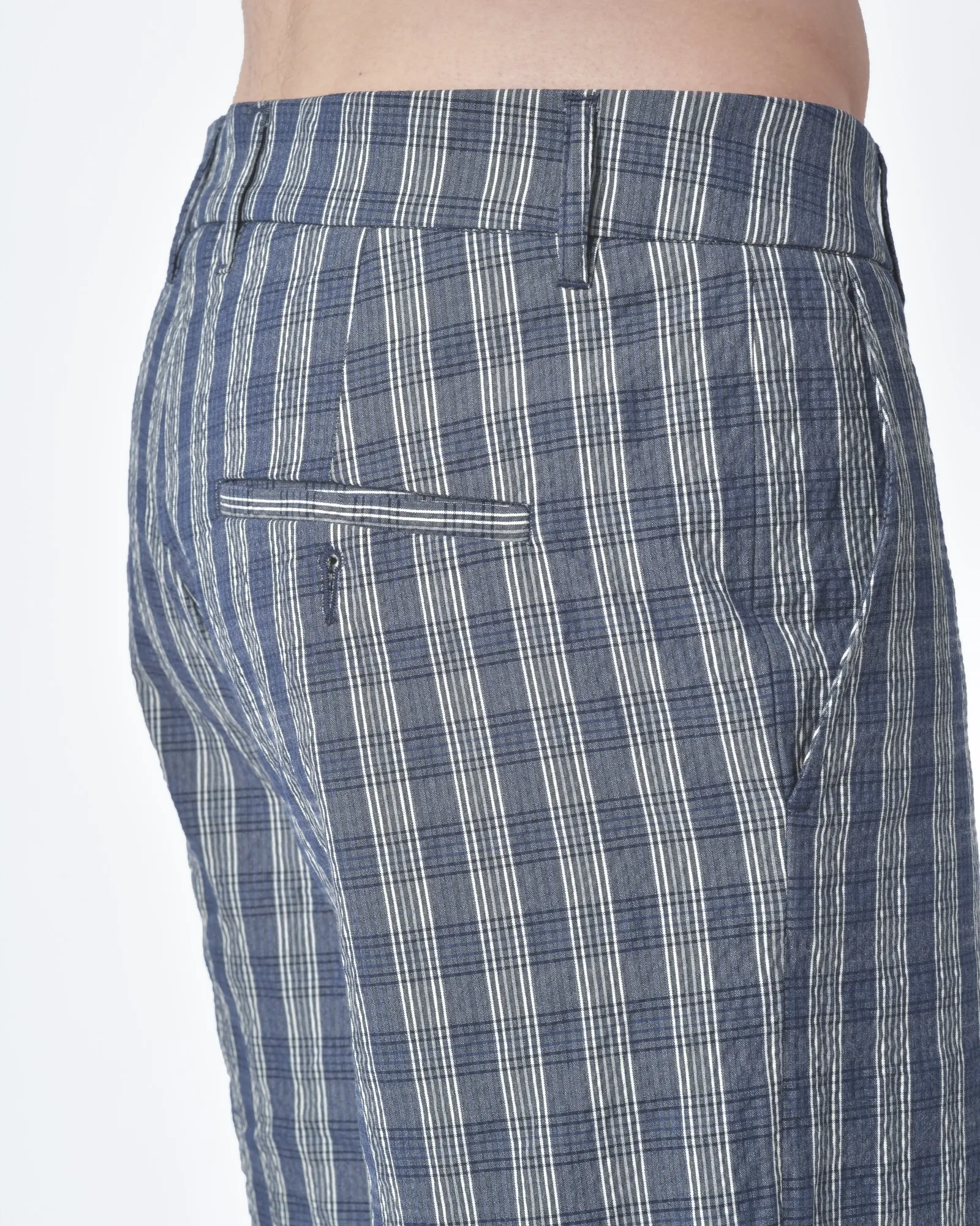 Short d'ensemble carreaux bleu Edition M.R 