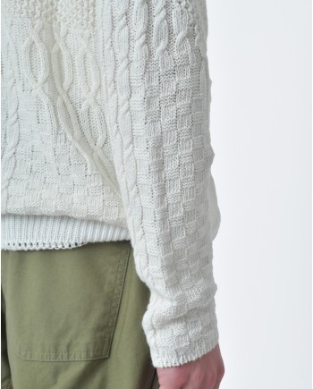 Cardigan maille Blanc  Gabriele Pasini 