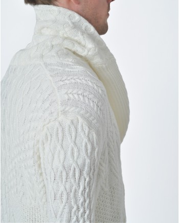 Cardigan maille Blanc  Gabriele Pasini 