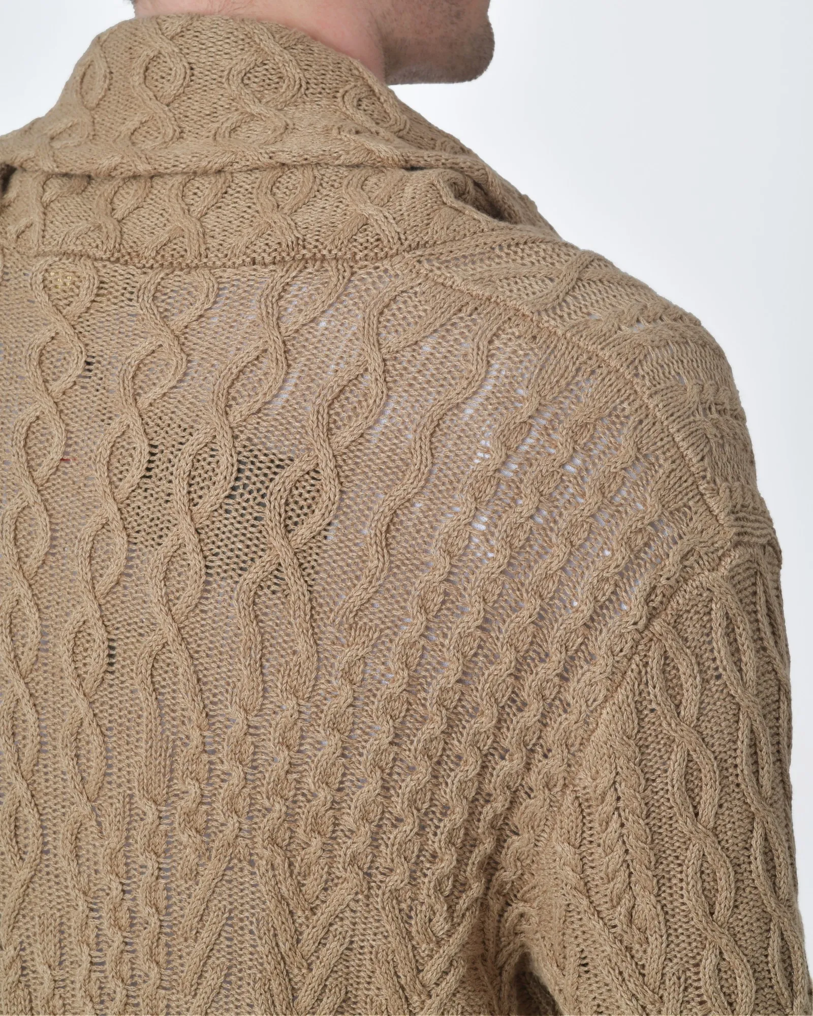 Cardigan maille camel  Gabriele Pasini 