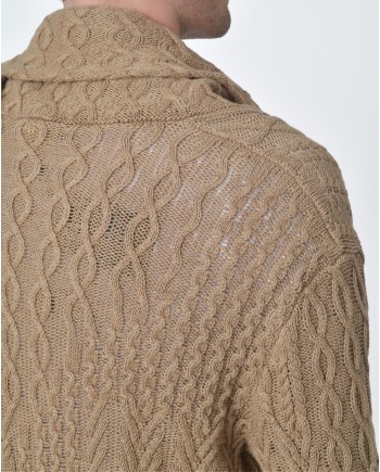 Cardigan maille camel  Gabriele Pasini 