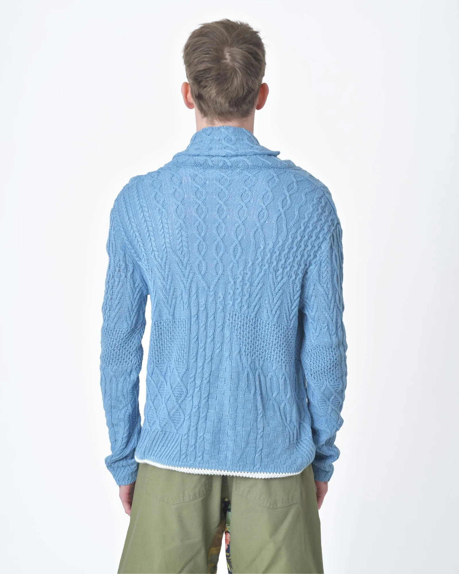 Cardigan maille bleu ciel  Gabriele Pasini 