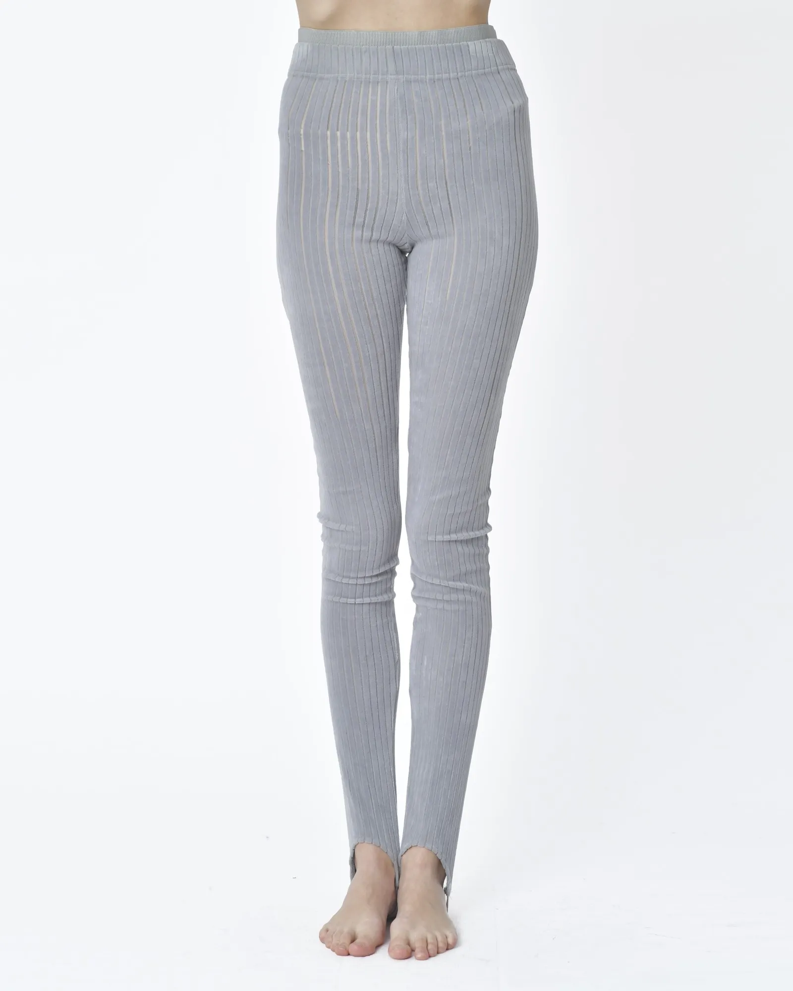 Legging côtelée grise Carven 