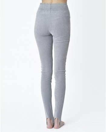 Legging côtelée grise Carven 