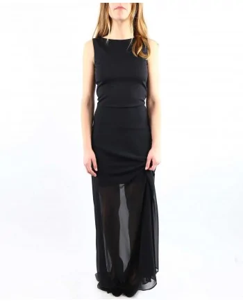 Robe longue noire Space 