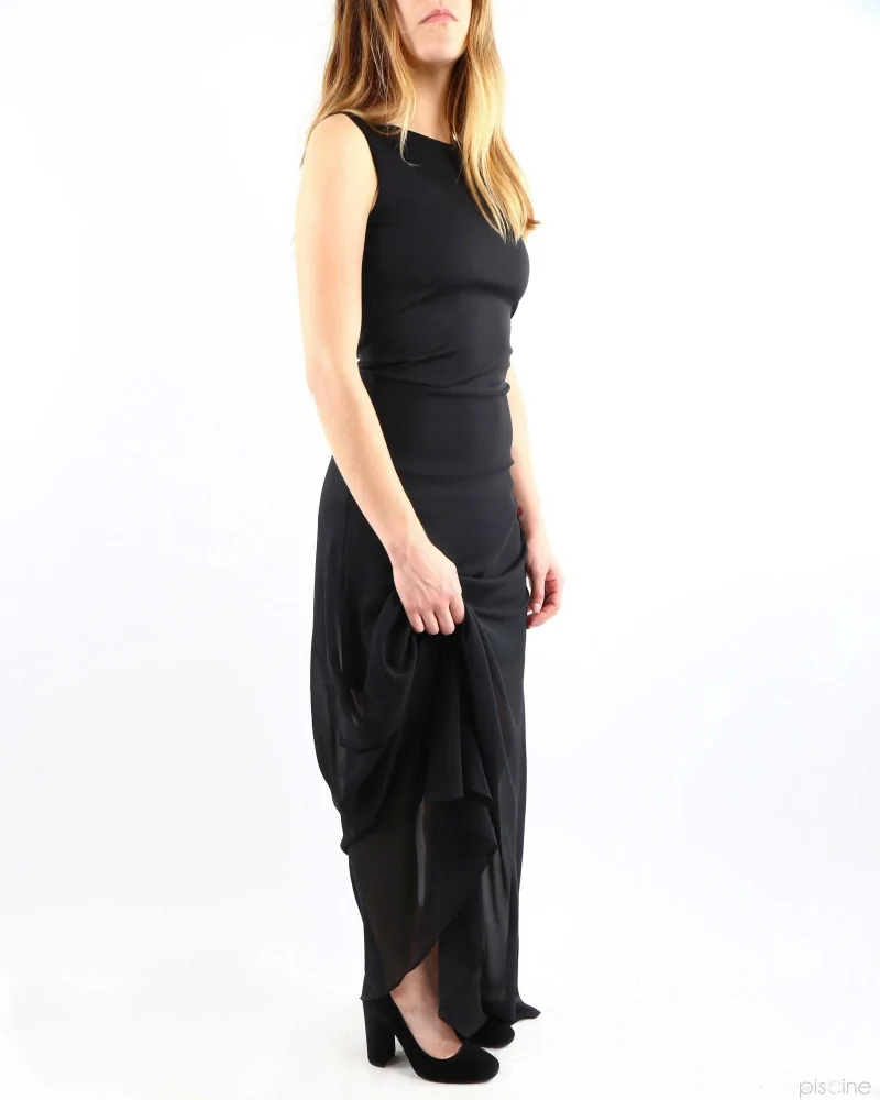 Robe longue noire Space 