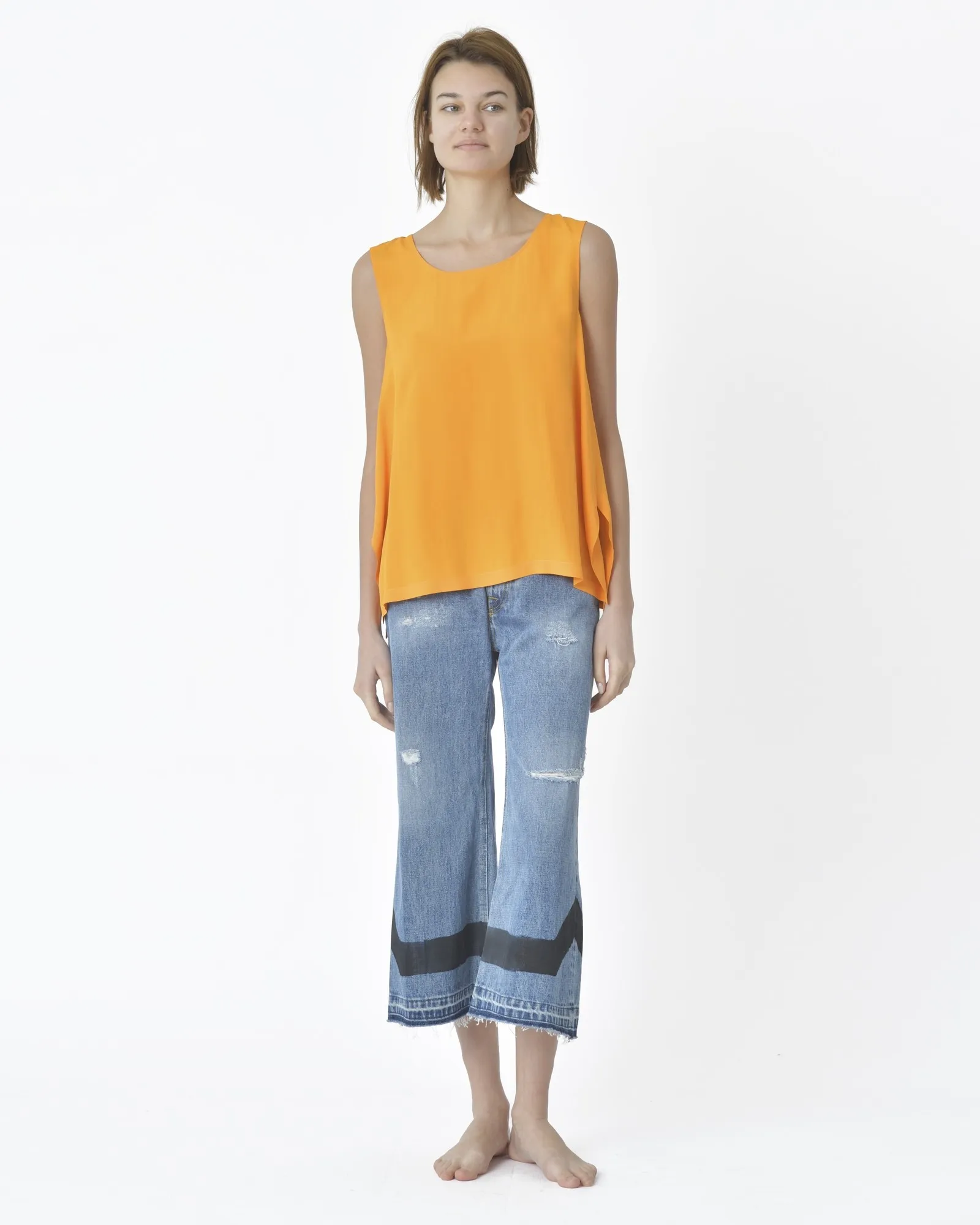 Blouse sans manches orange pep's Beatrice B 