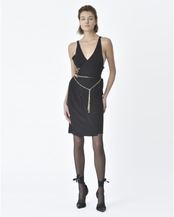 Robe noire chaine dorée Dsquared2 