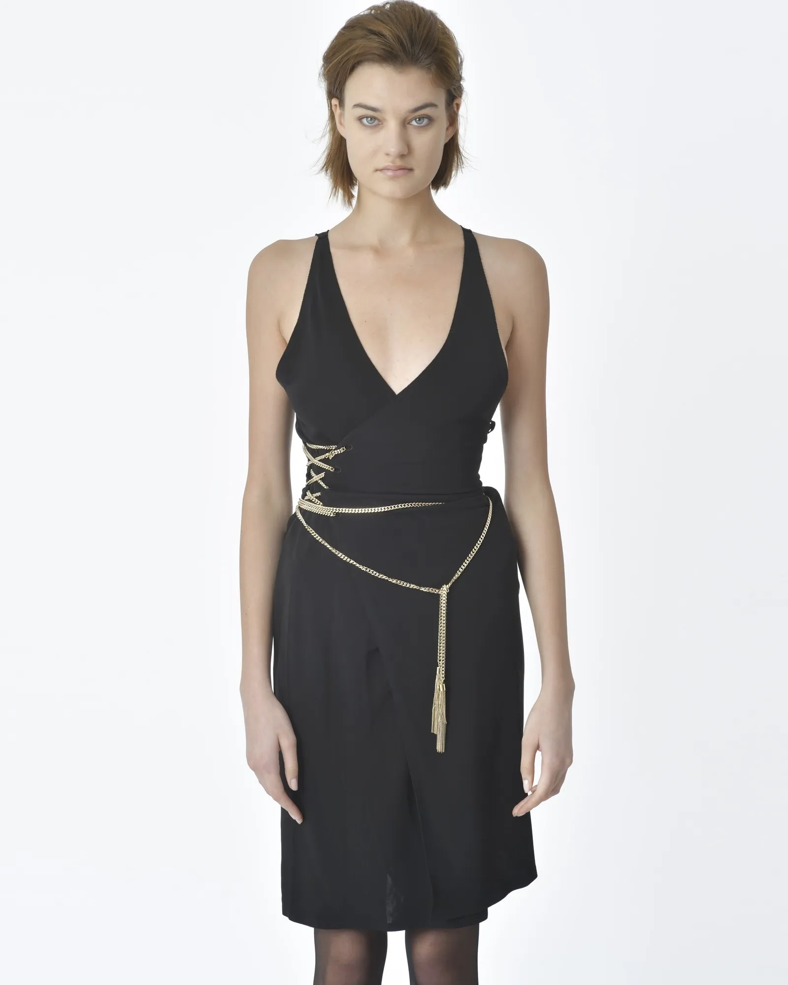 Robe noire chaine dorée Dsquared2 