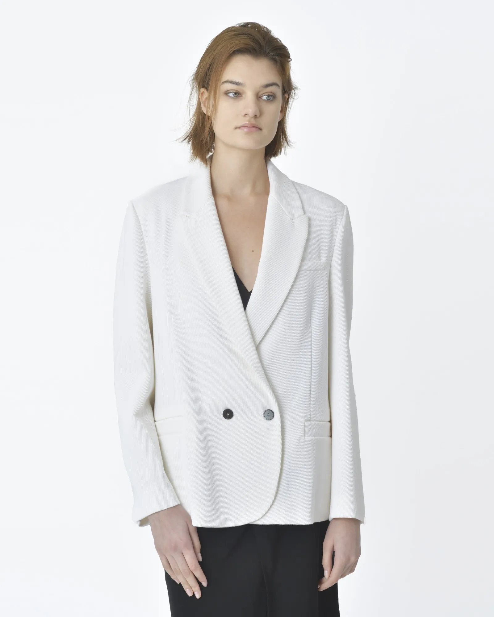 Veste blazer blanche côtelé Forte Forte 