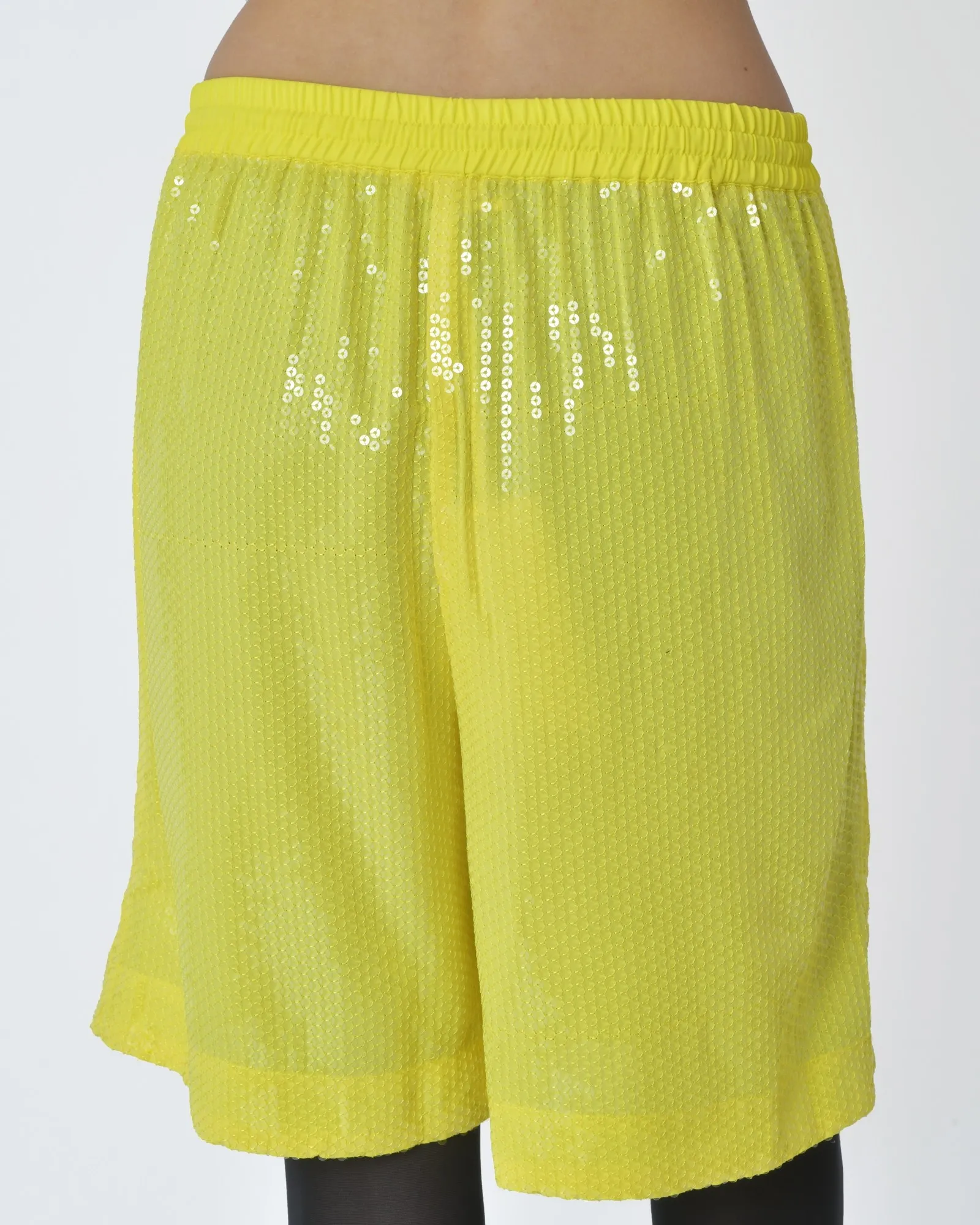 Short d'ensemble jaune à sequins transparent P.A.R.O.S.H 