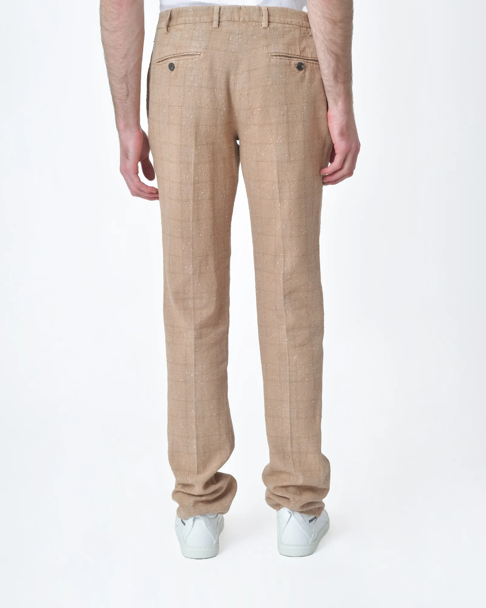 Pantalon d'ensemble beige texturé Gabriele Pasini 