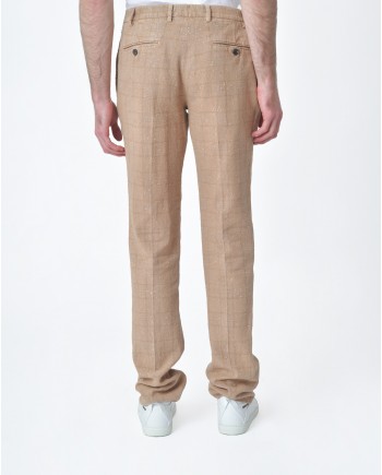 Pantalon d'ensemble beige texturé Gabriele Pasini 