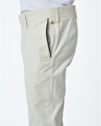 Pantalon d'ensemble blanc côtelé Lords & Fools 