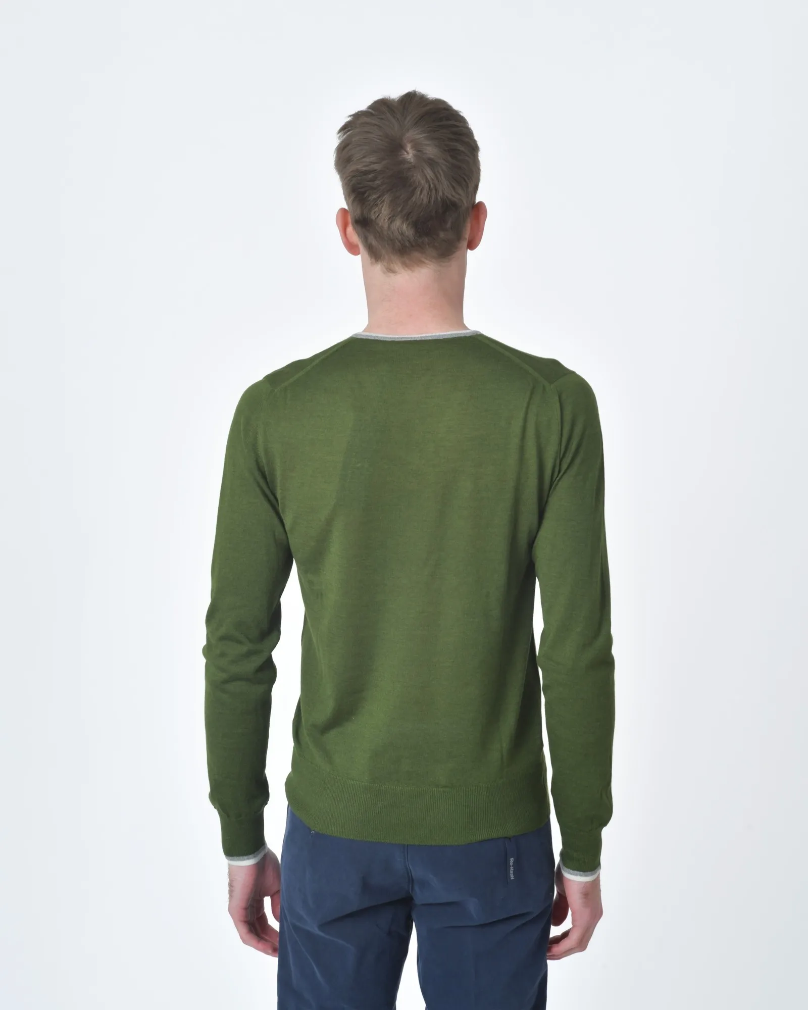 Pull maille vert kaki Fausto Reali Vannucci 