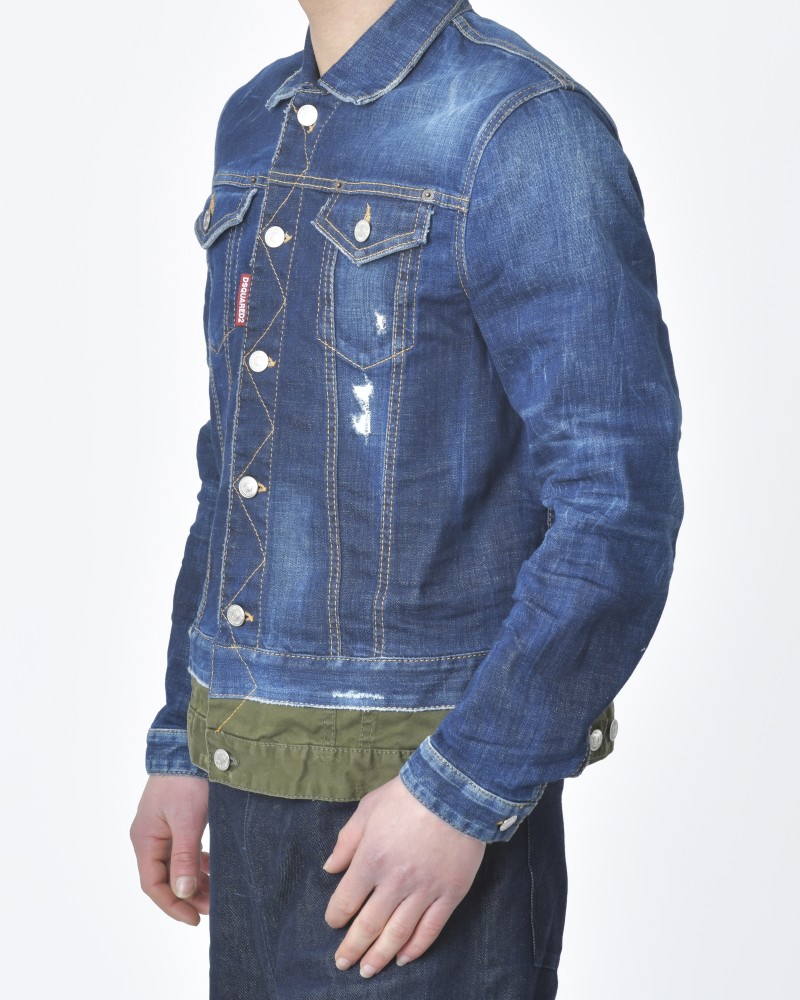 Veste en jean et kaki Dsquared2 