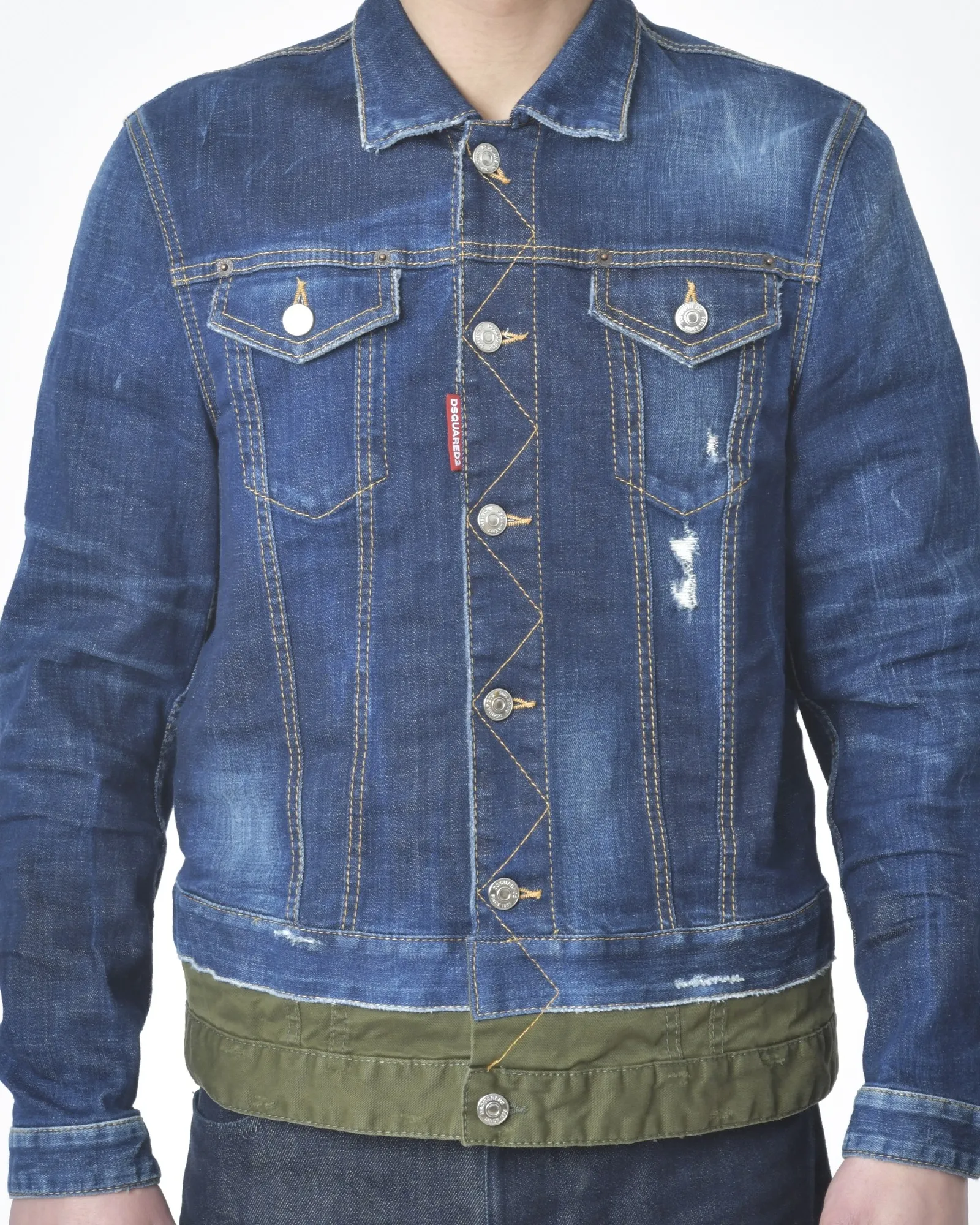 Veste en jean et kaki Dsquared2 