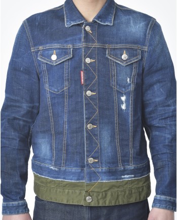 Veste en jean et kaki Dsquared2 