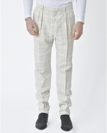 Pantalon d'ensemble blanc cassé Gabriele Pasini 