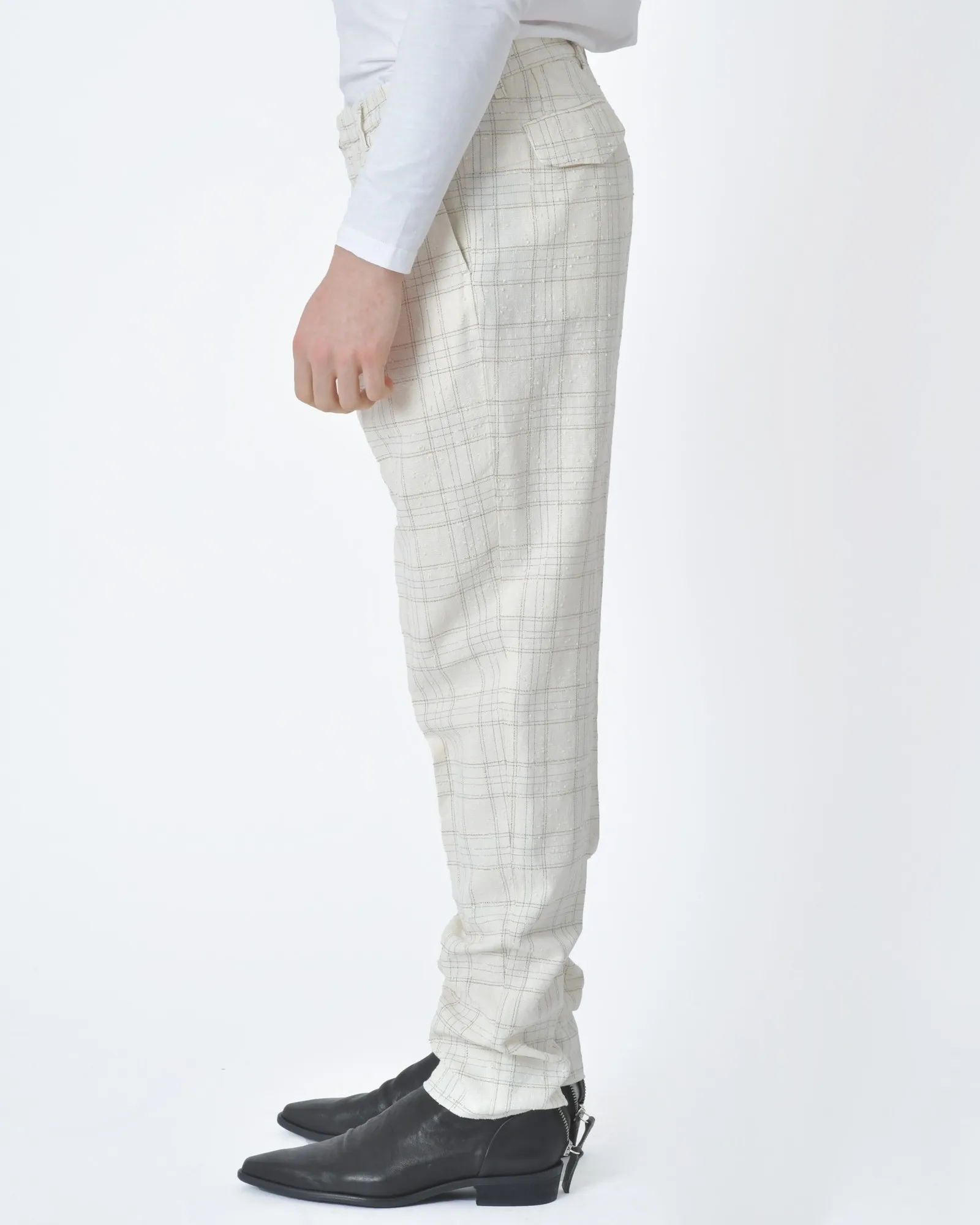 Pantalon d'ensemble blanc cassé Gabriele Pasini 