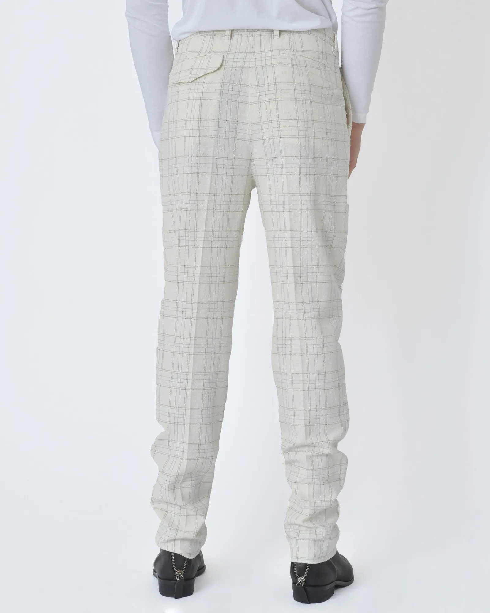 Pantalon d'ensemble blanc cassé Gabriele Pasini 