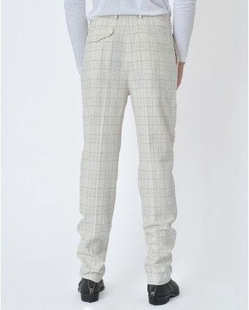 Pantalon d'ensemble blanc cassé Gabriele Pasini 