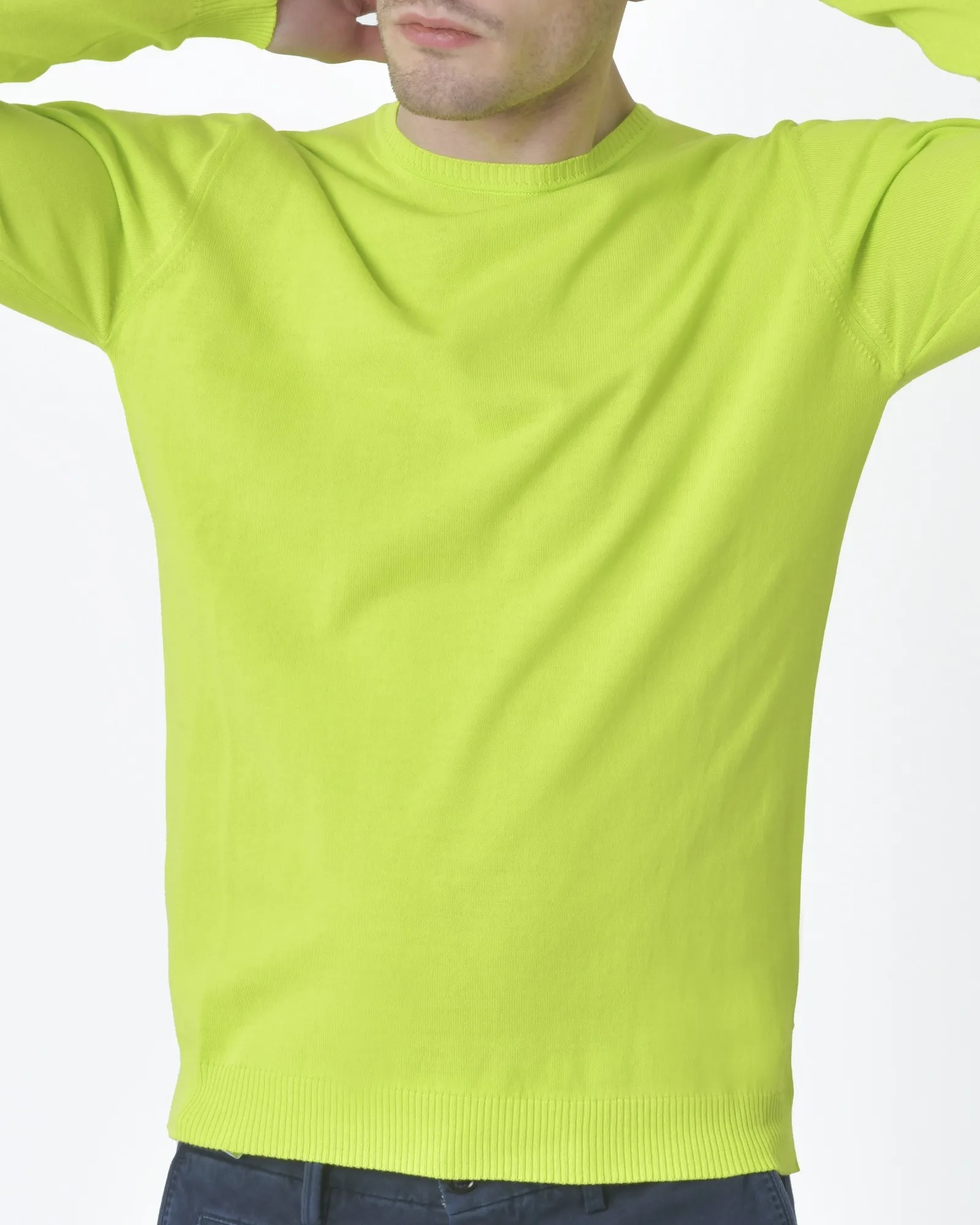 Pull maille jaune fluo  Woolgroup 