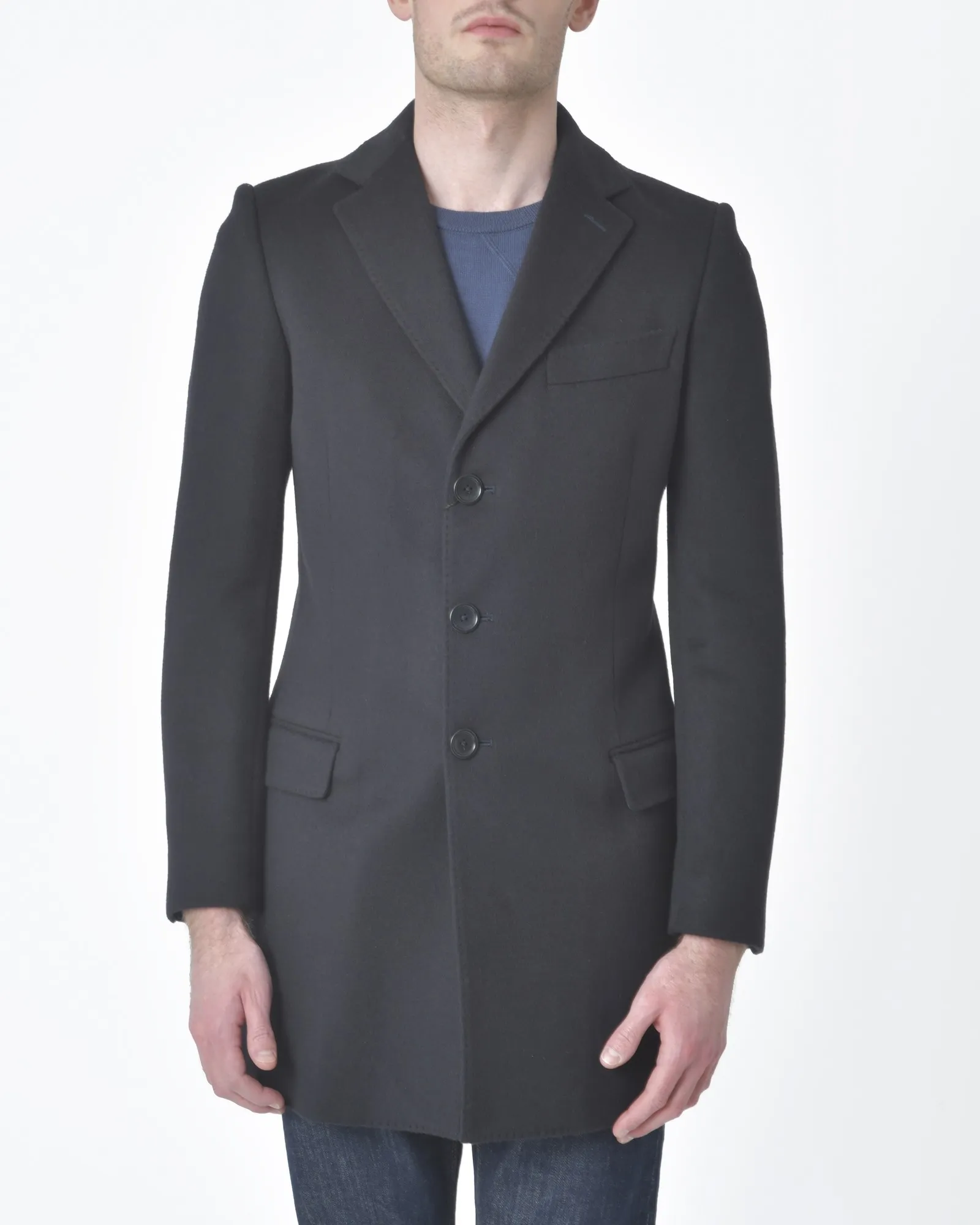 Manteau noir mi-longue Oberon 